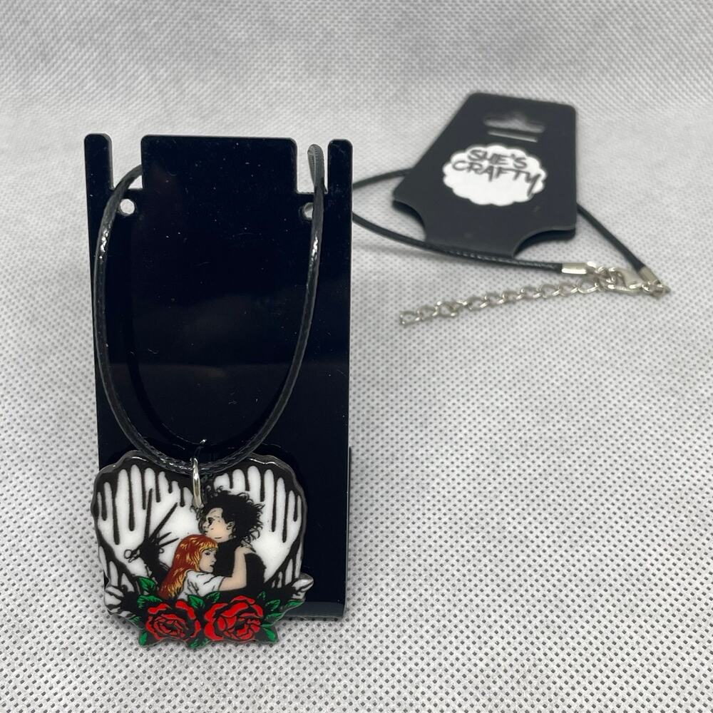 Edward Scissorhands Vinyl Cord Pendant Necklace